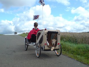 Auf dem Weg zum Strand von Ludwigsburg