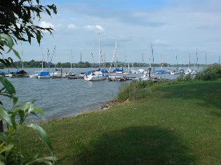 Segelboote auf dem Altmühlsee, Altmühltal-Radweg