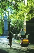 Kabelhängebrücke in Langenargen, Bodensee-Radweg