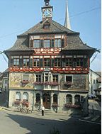 Rathaus in Stein am Rhein, Bodensee-Radweg