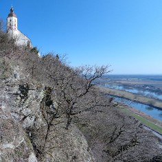 Bogenberg in der Stadt Bogen, Donau-Radweg