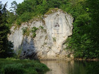 Amalienfelsen bei Inzigkofen, Donau-Radwanderweg