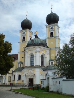 Klosterkirche in Metten, Donau-Radweg