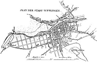 Grundriss von Tuttlingen, Donau-Radweg