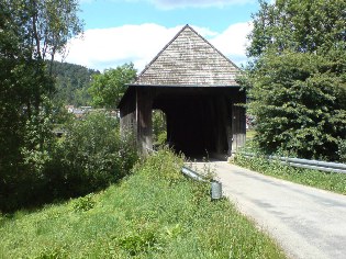 Holzbrücke bei Zimmern, Donau-Radweg