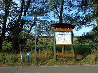 Wegweiser der Flaeming-Skate bei Wahlsdorf