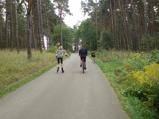 Unterwegs auf der Flaeming-Skate unweit von Werder