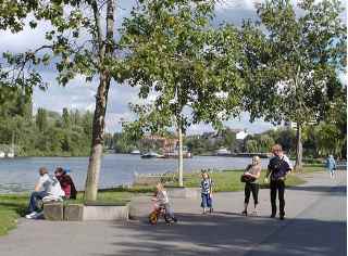 Mainpromenade in Offenbach, Main-Radweg