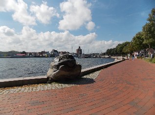 Promenade in Borby, Ostseeküsten-Radweg