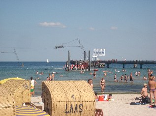 Am Strand von Scharbeutz, Ostseeküsten-Radweg