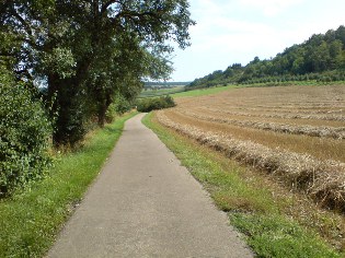 Unterwegs auf dem Radweg Liebliches Taubertal: Zwischen Igersheim und Markelsheim